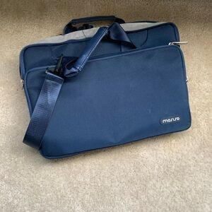 Blue computer case travel bag